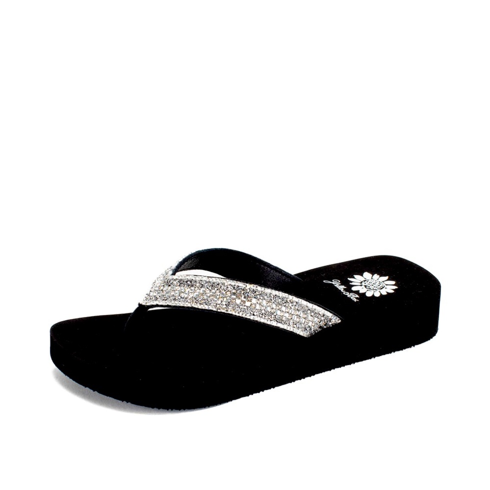 Yellow box Jenifer Flip Flop Sandal color clear Medium width